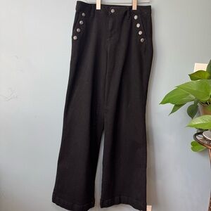 Blue Revival Ariana Midrise Recycled Wide Leg Jeans in Black Sailor. EUC. Sz 28